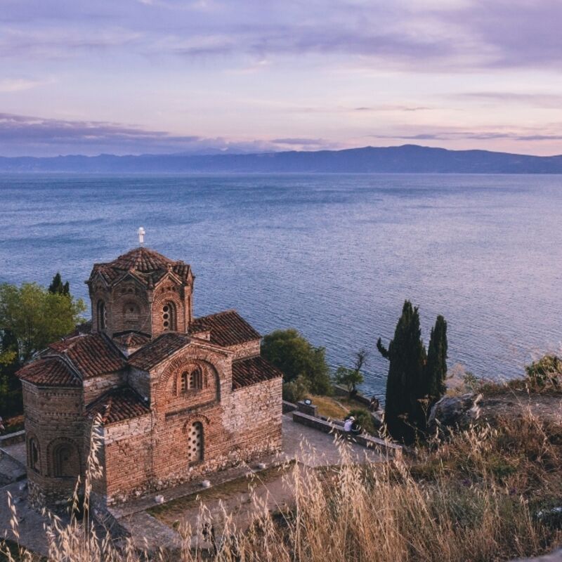 Noord-Macedonië - Meer van Ohrid - Kaneo - Kerk van Saint John